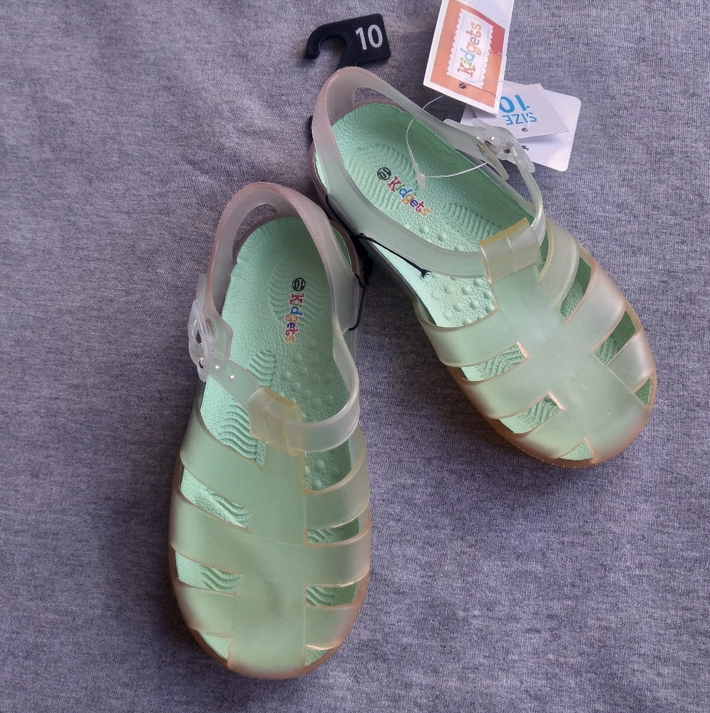 Kidgets Light Green Jelly Sandals Sz.10